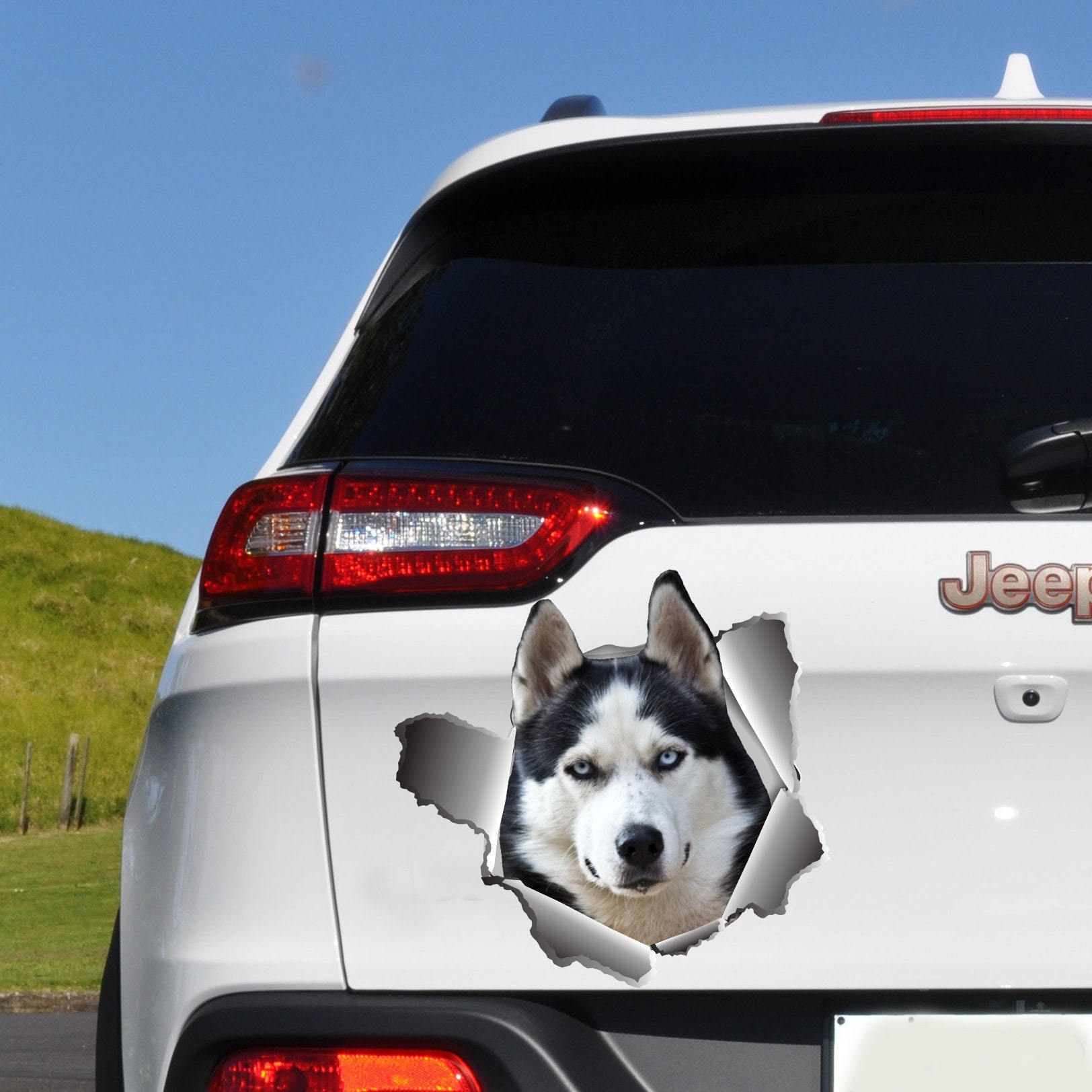 Husky Decal Dog Car Decal Car Bumper Sticker Bumper Etsy