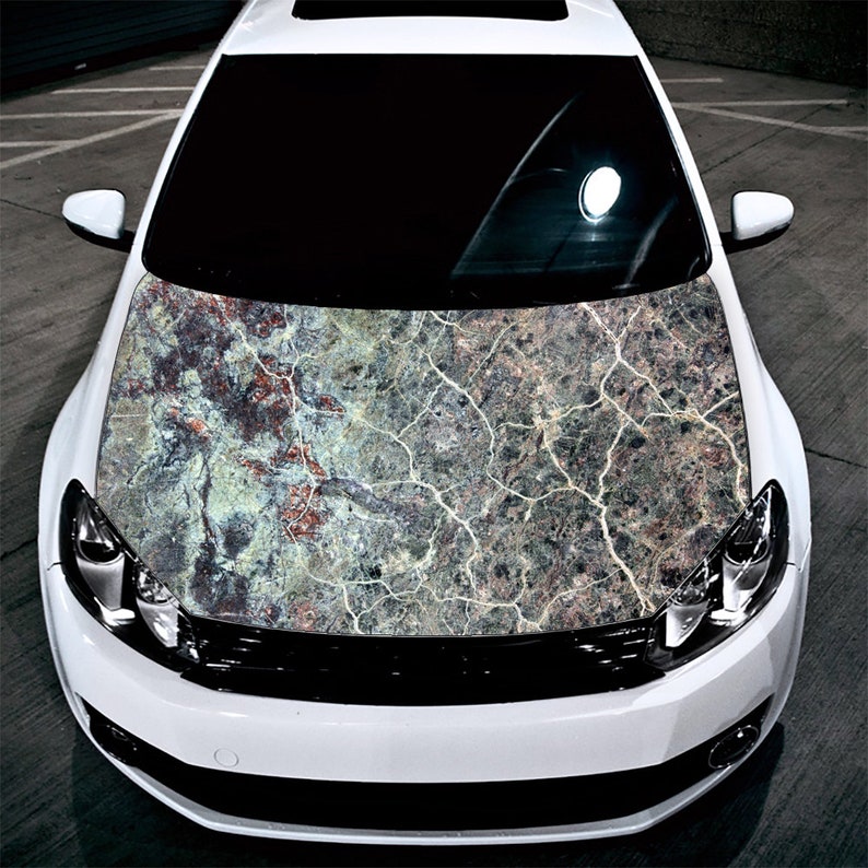 Car Hood Decal Car Accessories Car Bumper Sticker Car Sticker Marble Sticker Marble Decal Marble Decorations Car Decal for Man H9