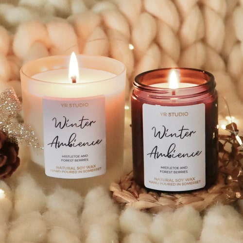 Winter Candle Christmas Candle Gift for Her Cinnamon Etsy UK