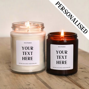 Personalised Candle Gift, Custom candle gift, Your text gift candle, gift for her, him, best friend, 20th 30th, 40th, 50th, 20th birthday image 2