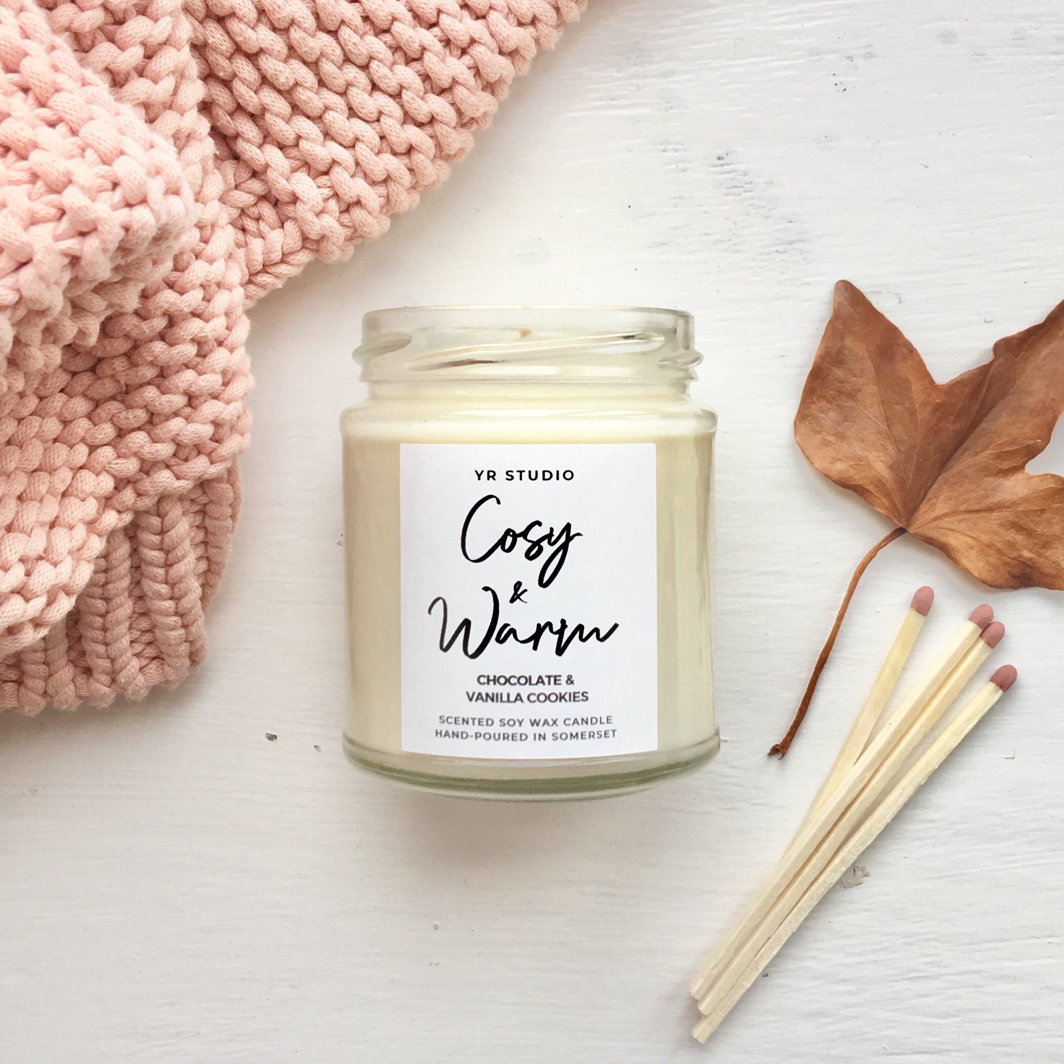 Cosy candle UK Autumn Winter Christmas candle calm candle Etsy