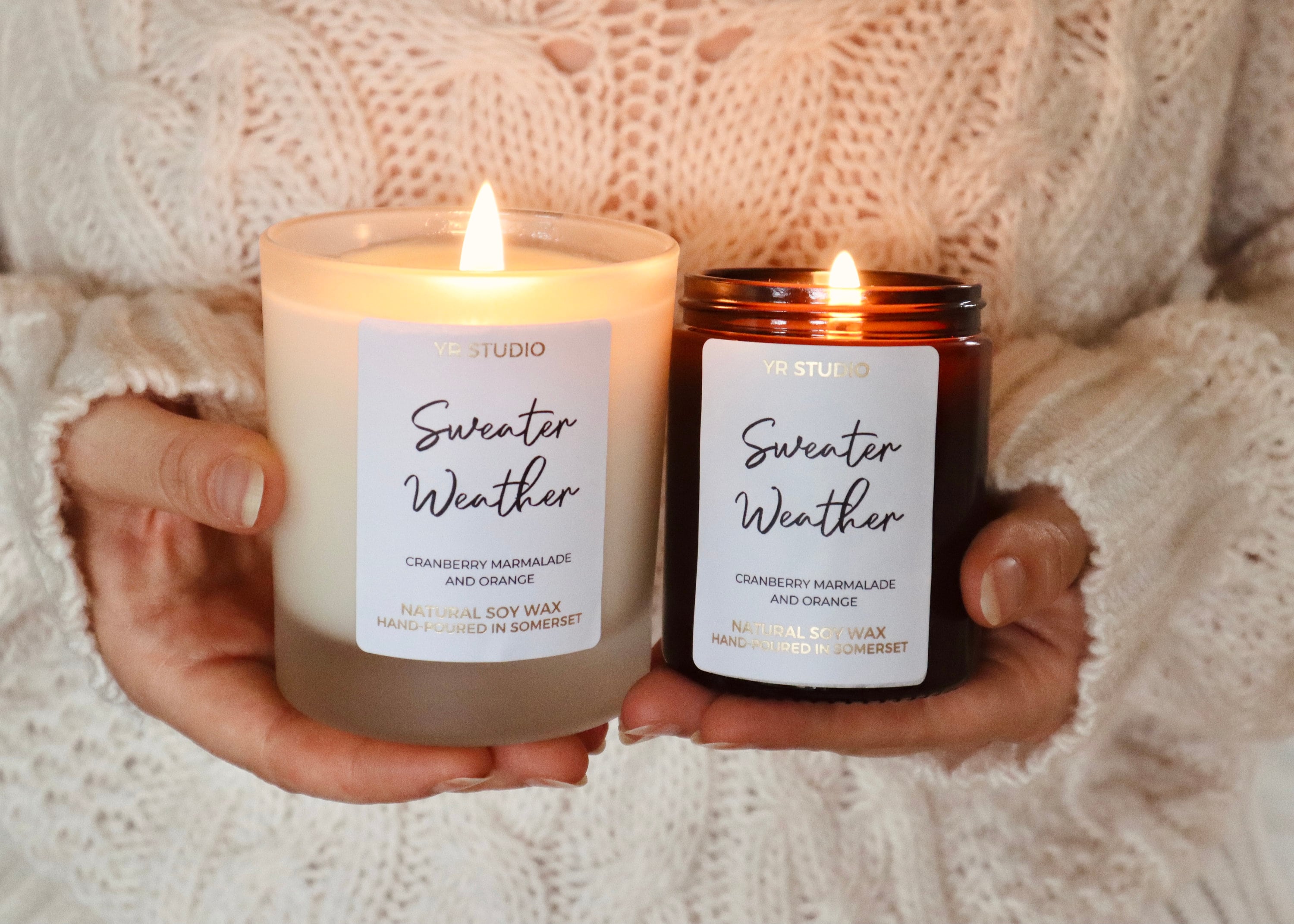 Sweater Weather Candle Cosy Autumn Christmas Candle Fall Etsy