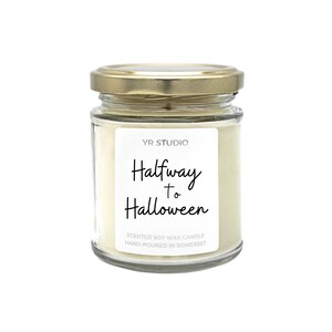 Halfway to Halloween candle, Summerween, pumpkin spice, fall decoration, Halloween candle, Autumn pumpkin decoration, Autumn candle, PSL Clear candle 190ml