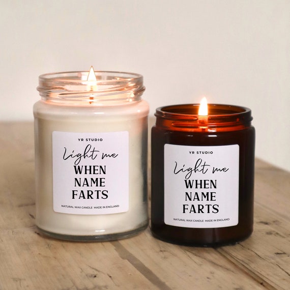 Personalised Fart Candle Gift Funny Fart Candle Anniversary Gift