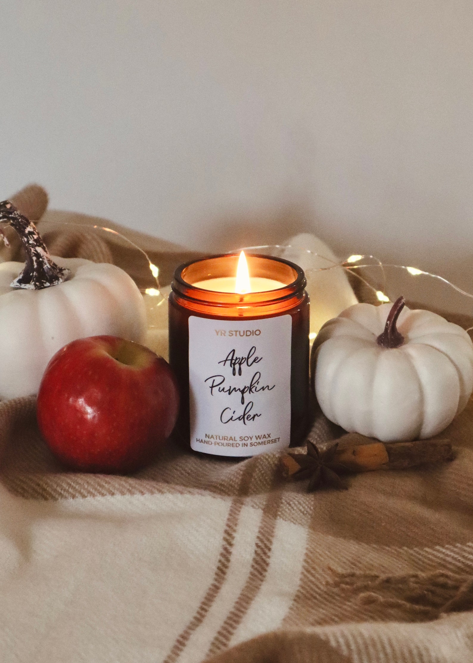 Apple Pumpkin Cider Candle Autumn Fall Halloween Candle Etsy