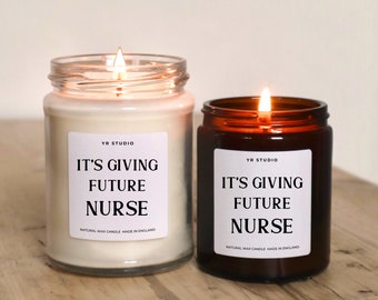 Vela de regalo para nueva enfermera, divertida nueva estudiante de enfermería, enfermera titulada, graduación de enfermera, futura enfermera practicante, neonatología, es una futura enfermera generosa