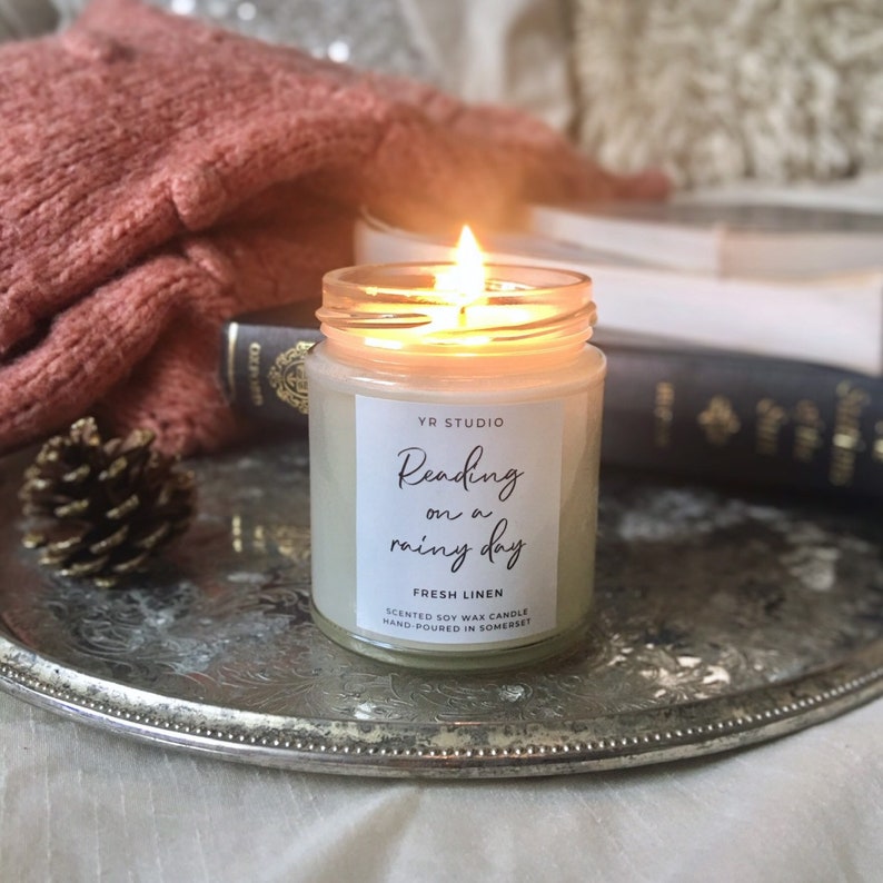 Bookish candles book inspired themed candles gifts UK Etsy
