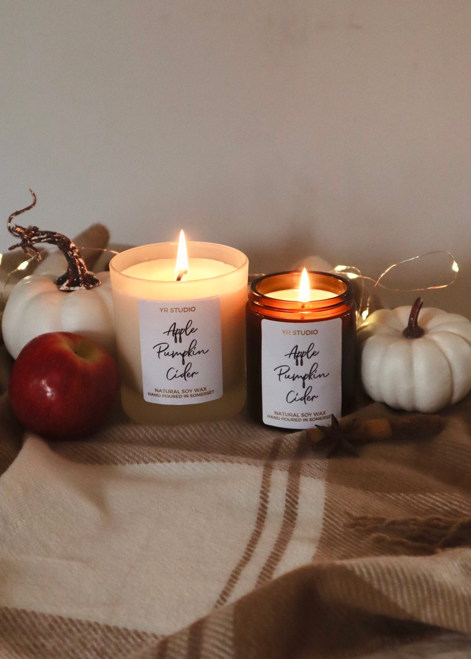 Apple Pumpkin Cider Candle Autumn Fall Halloween Candle Etsy