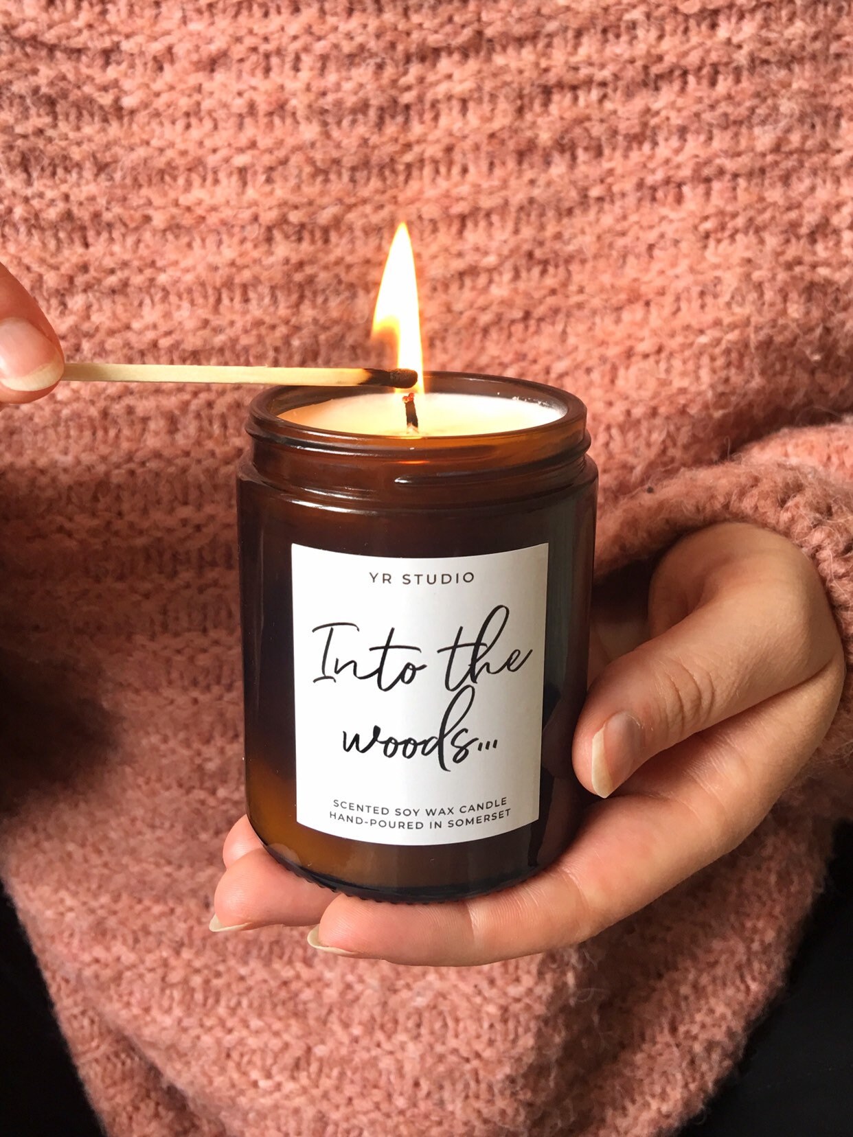 Forest candle calm soy candle woodland Scandinavian Etsy