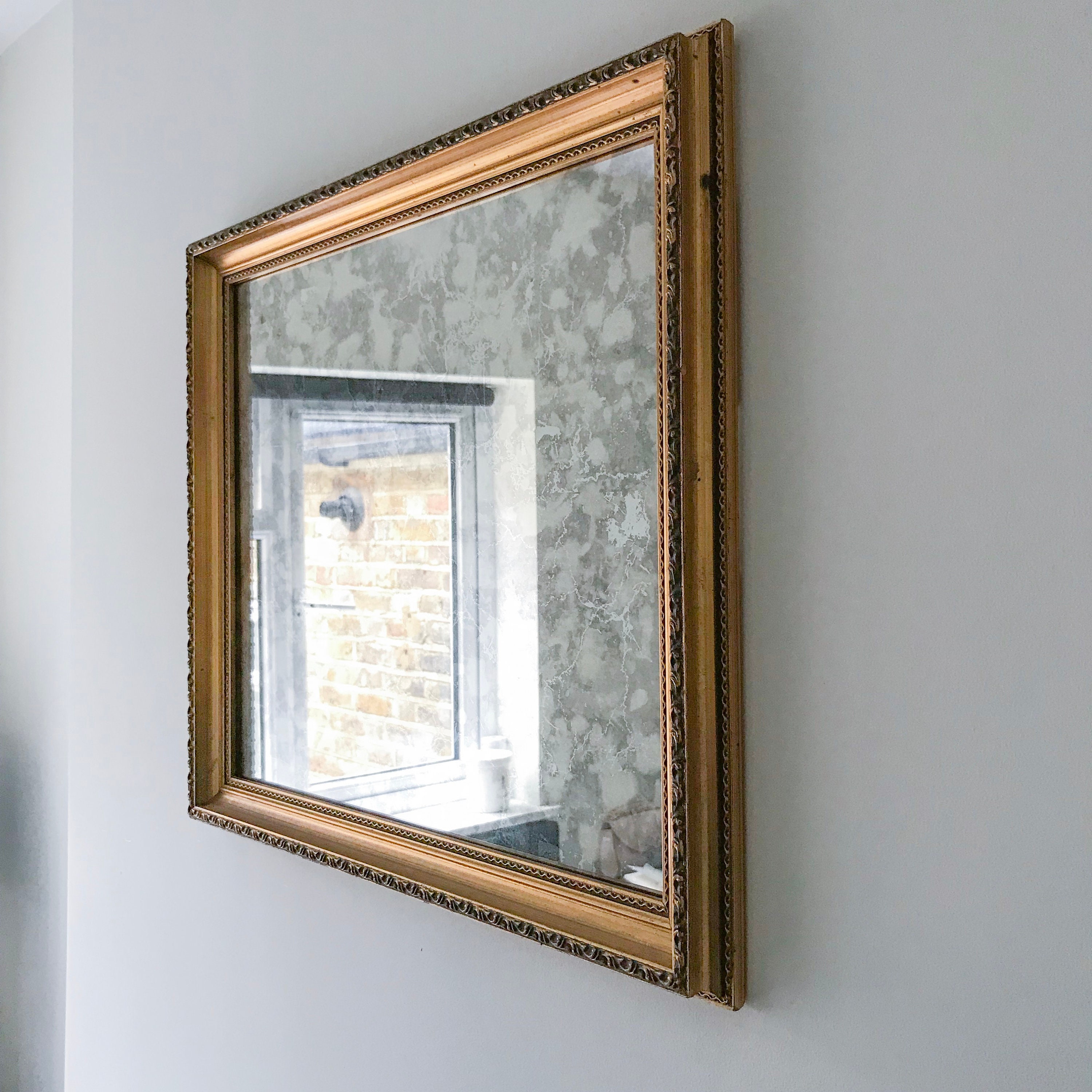 Gold Framed Mirror Antique Gold Mirror Gold Wall Decor Gold Etsy