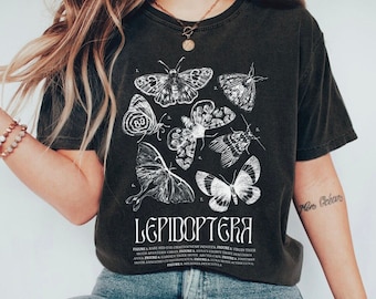Moth and Butterfly T-shirt, Lepidoptera Tshirt, Cottagecore T-shirt, Scientific Display T-shirt