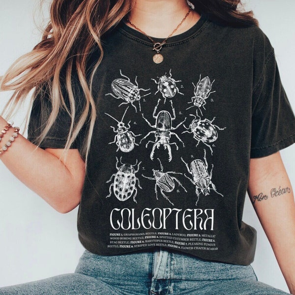 Unisex Beetle Coleoptera Tshirt, Bug Collectors Tshirt, Beetle display tshirt, Scientific Display T-shirt, Beetle gift