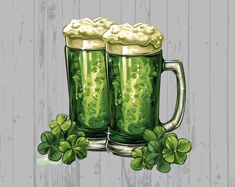 Bier Getränke St. Patricks Day Clipart PDF PNG kommerziellen und persönlichen Gebrauch, digitaler Download für DIY, Design und Kunsthandwerk