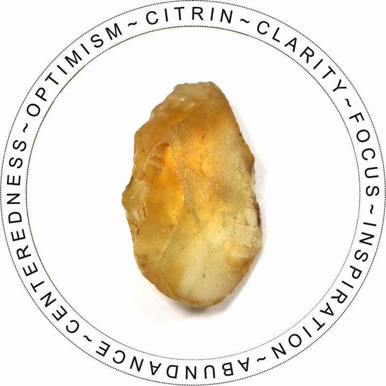 Citrine Crystal Card Jewelry Printable Card Healing Stone | Etsy