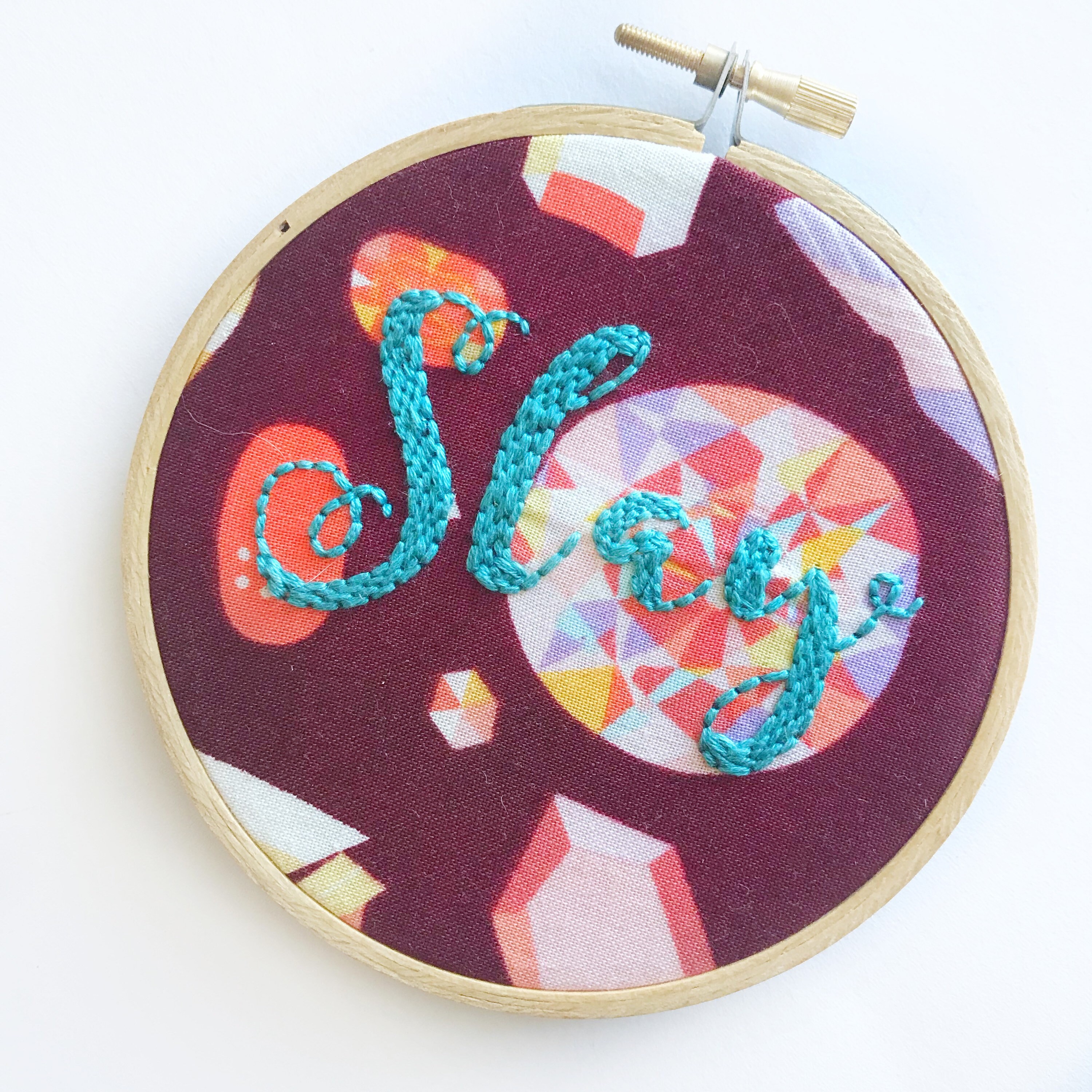 SALE Slay Gemstone Embroidery Hoop