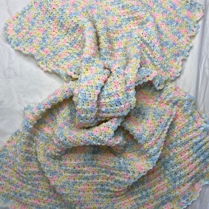 Crochet Baby Blanket, Gender Neutral Baby Blanket, Crochet Baby Afghan ...