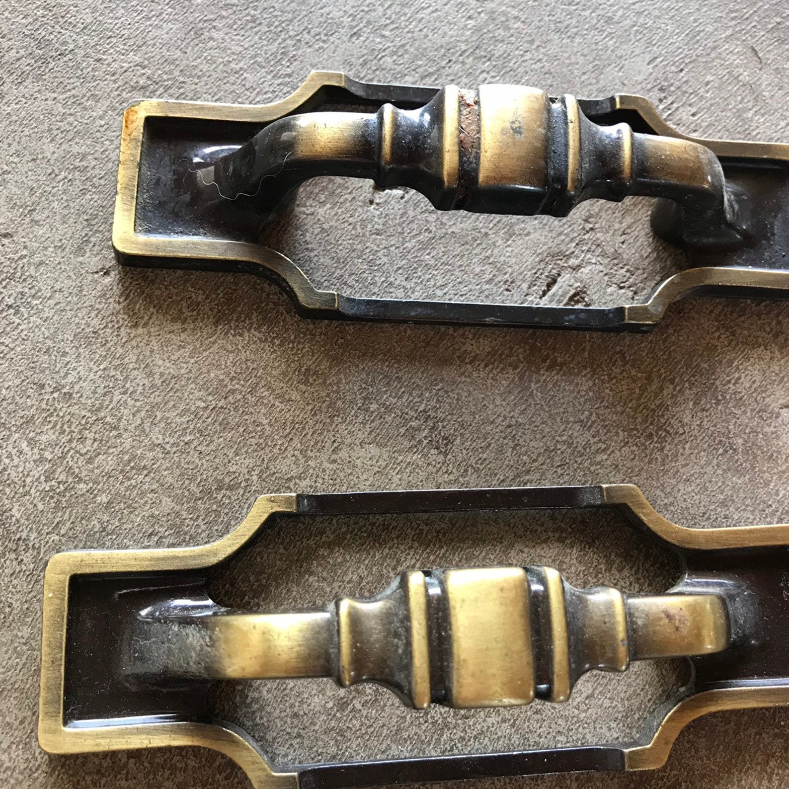 Set of 5 Vintage Drawer Handle Replacement Brass Hardware Etsy