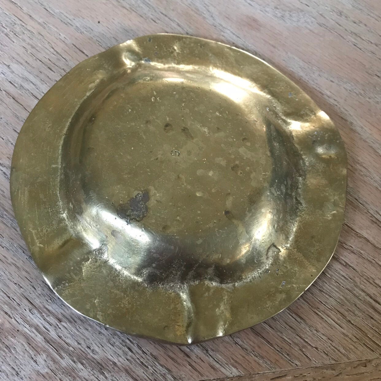 Vintage Solid Brass Ashtray Collectible Cast Brass Etsy