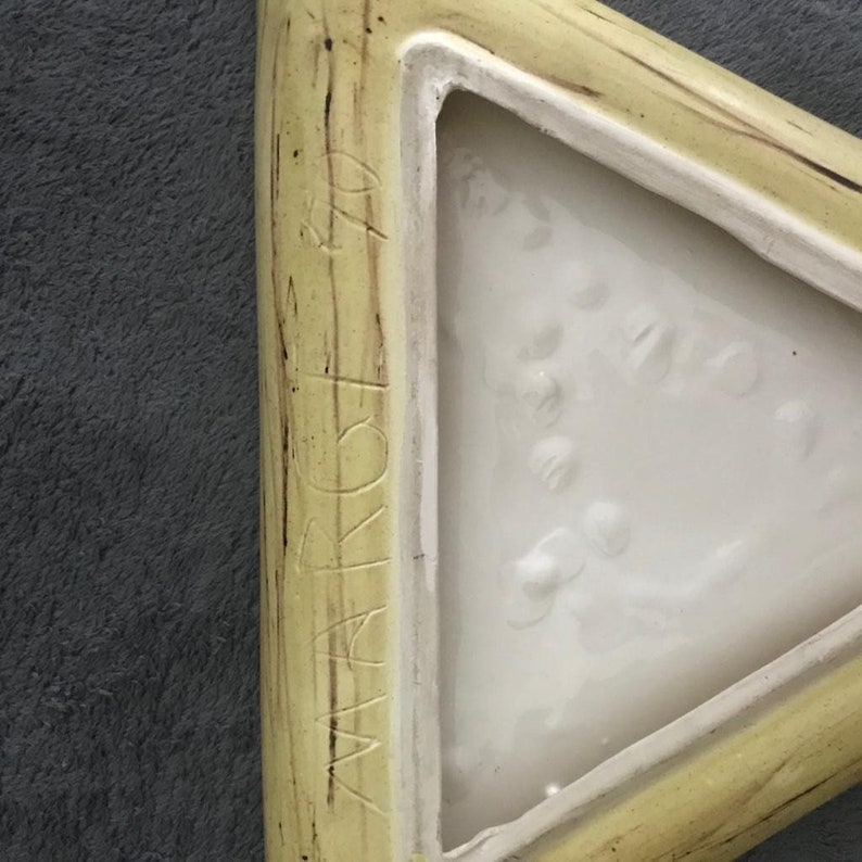 Vintage Butter Large Ceramic Ashtray Signed Marge DeKaye 1970