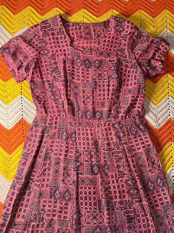 Handmade 40’s-50’s Dress w Bolero and Belt - image 4