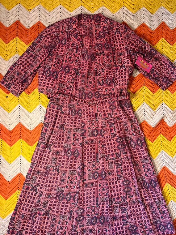 Handmade 40’s-50’s Dress w Bolero and Belt - image 1