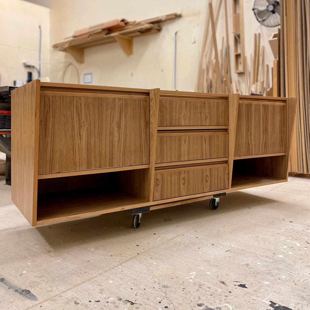 72" Mid-century Floating Bathroom Vanity in Light Teak - Etsy
