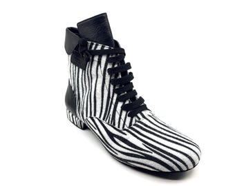 Movimiento La Gata Zebra Handmade Women's Dance Boots - MOVW502