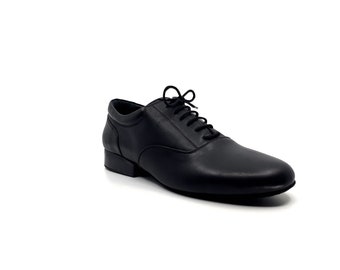 Movimiento Zapateo Black Leather Handmade Men Classic Argentine Tango Shoe - MOVM007