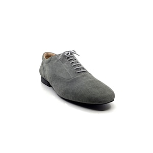 Movimiento Zapateo Gray Suede Handmade Men Classic Argentine Tango Shoe - MOVM012