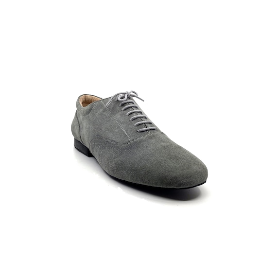 NEO TANGO アルゼンチンタンゴシューズ　グレー　6 Movimiento Zapateo Gray Suede Handmade Men Classic Argentine Tango