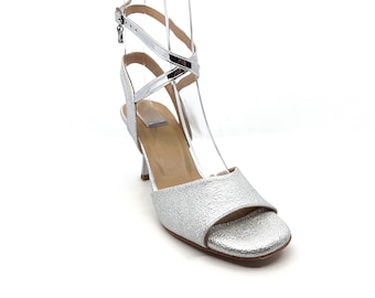 Movimiento Juntos Silver Veins Patent Leather Handmade Women's Argentine Tango Shoe - MOVW142