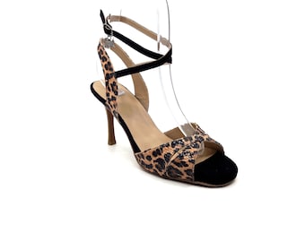 Movimiento Doble Leopard Premium Handmade Women's Argentine Tango Shoe - MOVW047