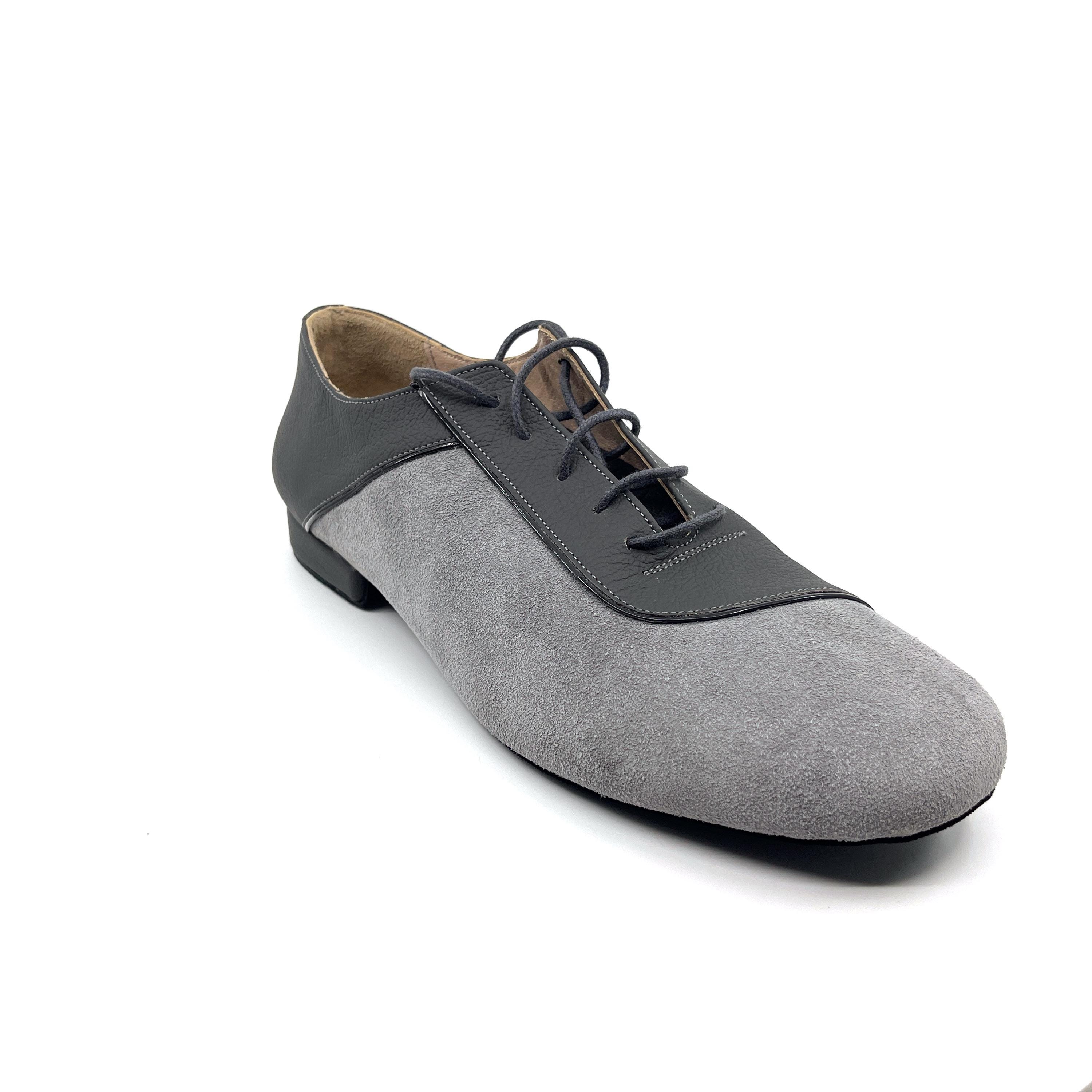 Movimiento Linea Grey Mix Suede and Leather Handmade Men Classic