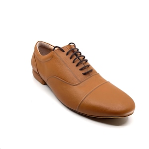 Movimiento Punto Brown Leather Handmade Men Classic Argentine Tango Shoe - MOVM073