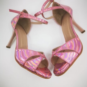 Movimiento Doble Rainbow Pink Patent Leather Handmade Women&#39;s Argentine Tango Shoe - MOVW133