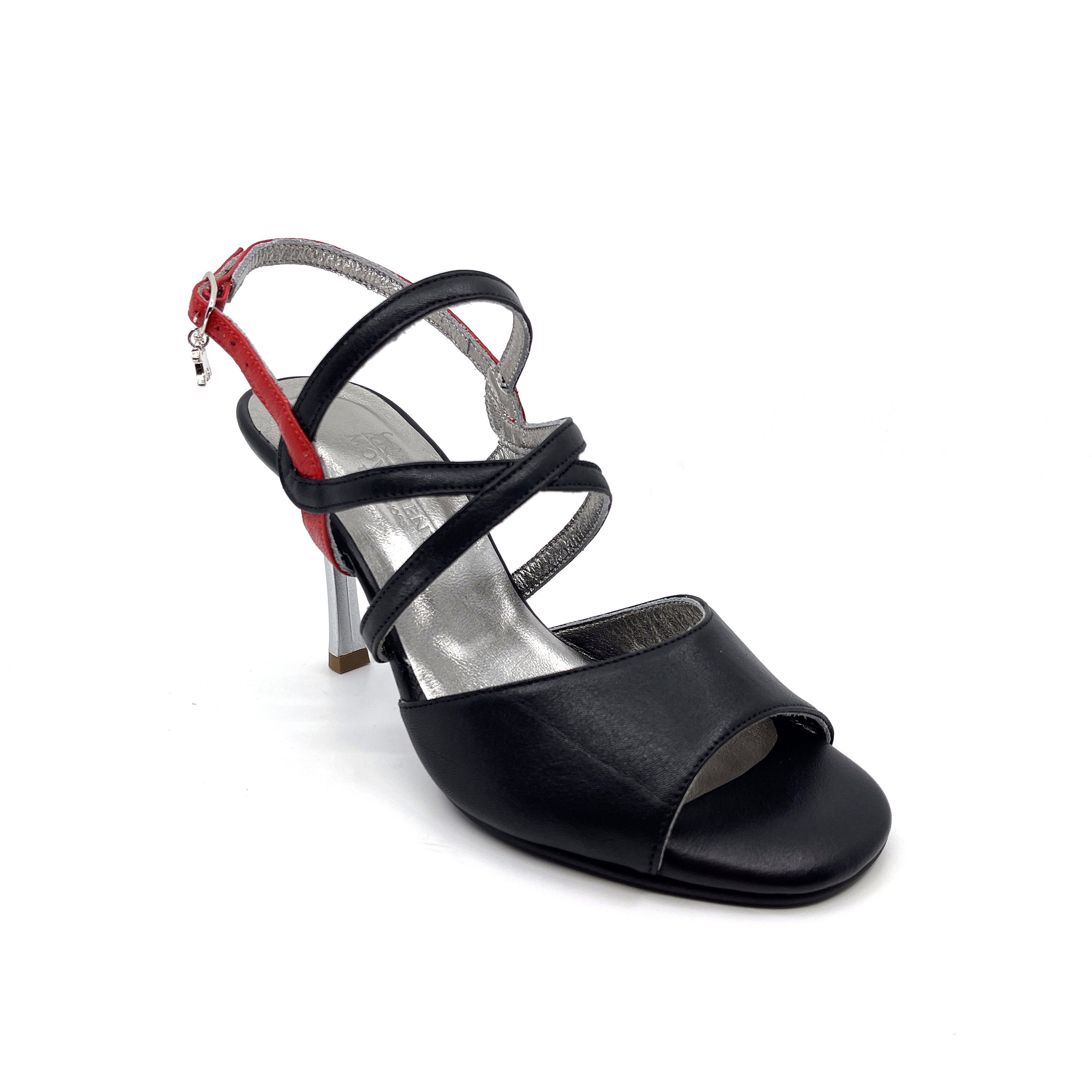 Movimiento Serpiente ブラック＆レッドレザーハンドメイドレディース