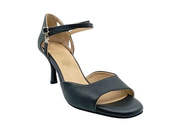 Movimiento Maestra Black Leather SE Handmade Women's Argentine Tango Shoe - MOVW511