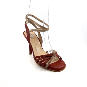 Movimiento Quinteto Brown SE Leather Stone Embellishment Handmade Women&#39;s Argentine Tango Shoe - MOVW280