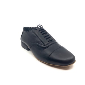 Movimiento Guapo Black Leather Handmade Men Classic Argentine Tango Shoe - MOVM033