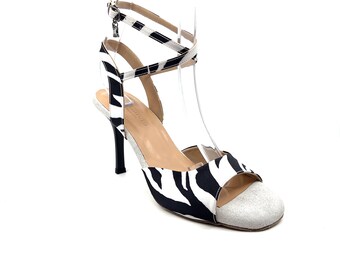 Movimiento Maestra ゼブラホワイトサテンスエードプレミアム