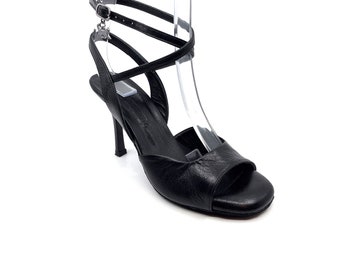 Movimiento Maestra Black Leather Handmade Women's Argentine Tango Shoe - MOVW200