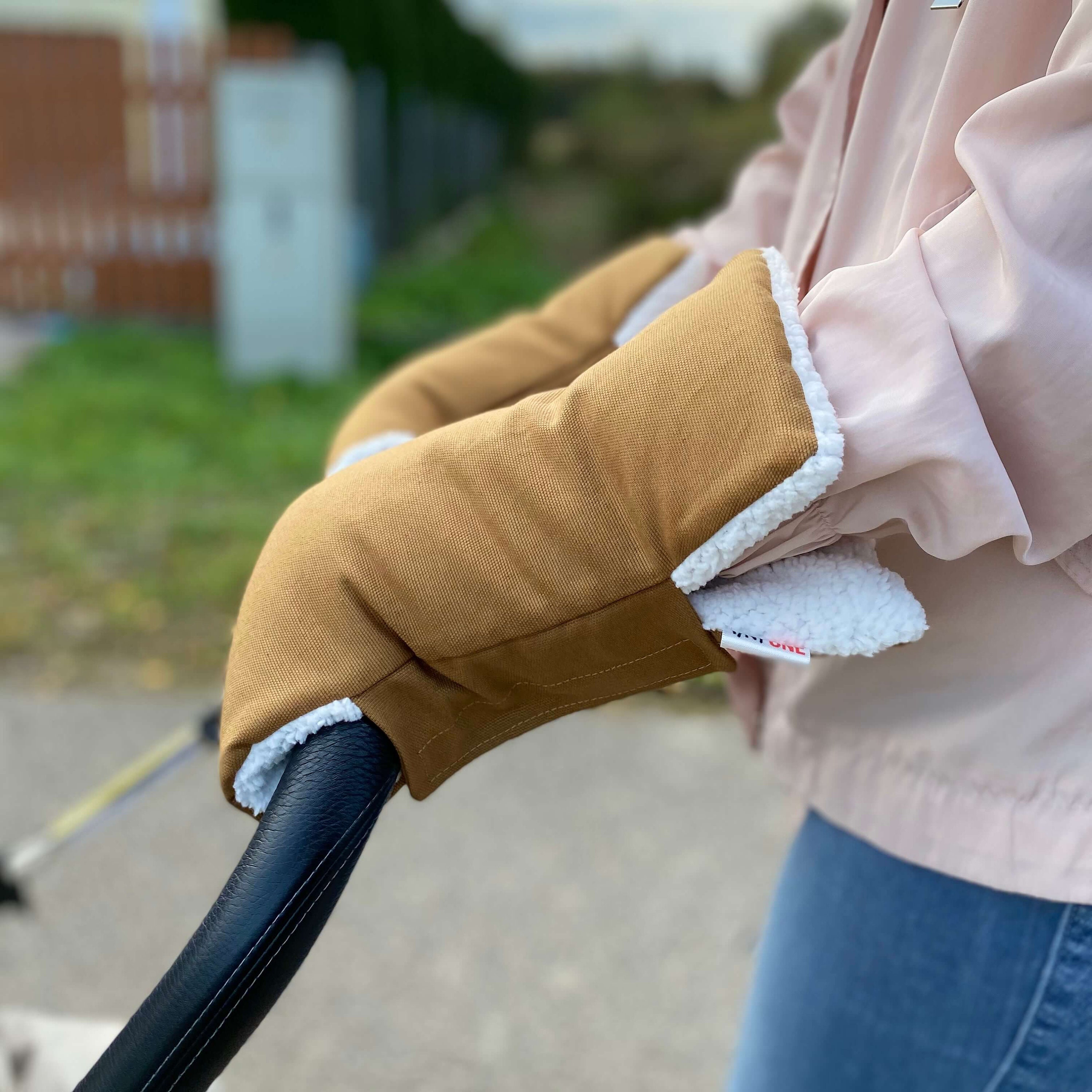 Winter Pram Hand Muff Baby Carriage Pushchair Warm Fur Fleece Hand Cover Buggy Clutch Cart Muff Glove Stroller Accessories