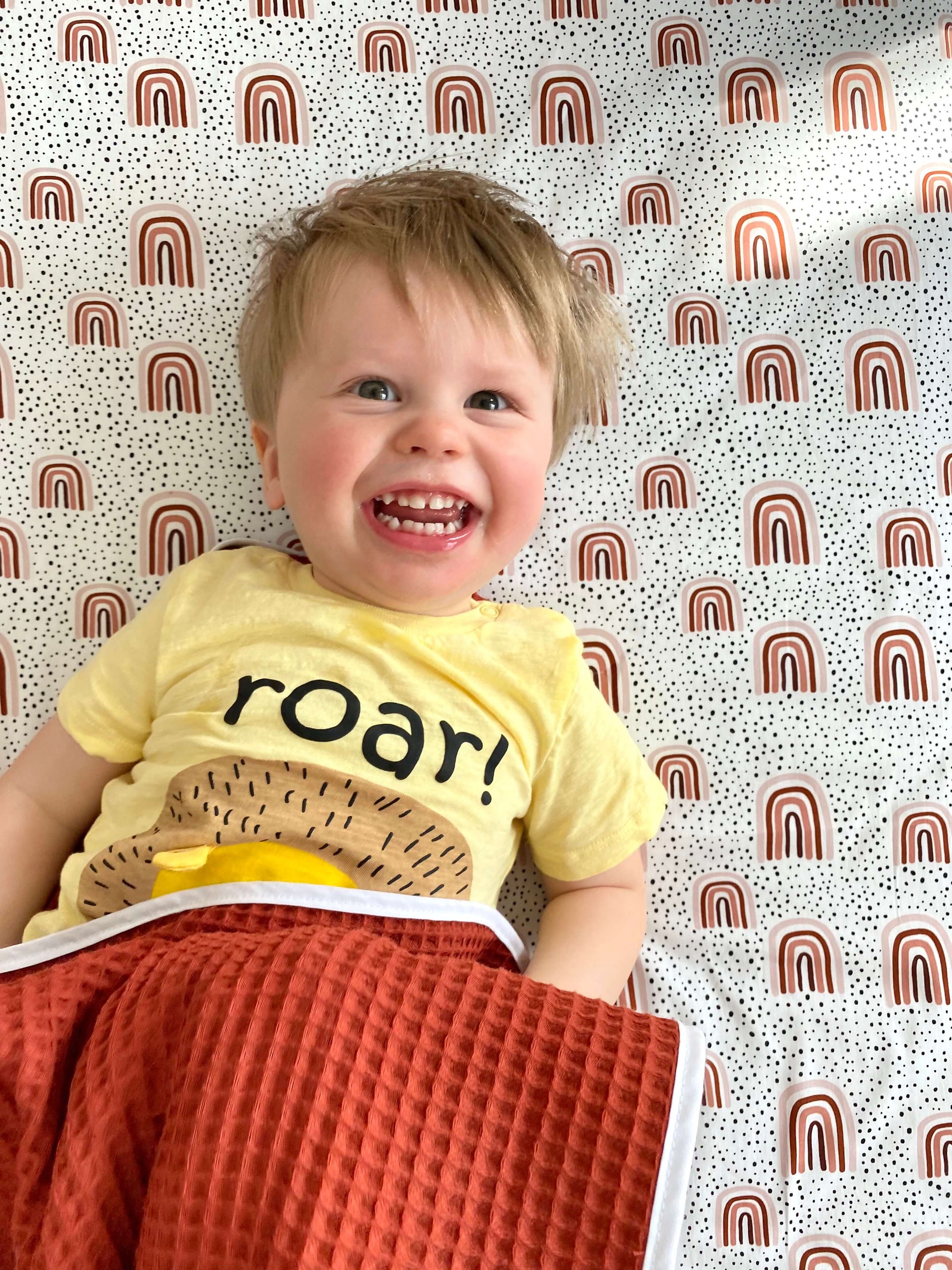 Rainbow Fitted crib sheet Rainbows Nursery cot sheet Baby Etsy