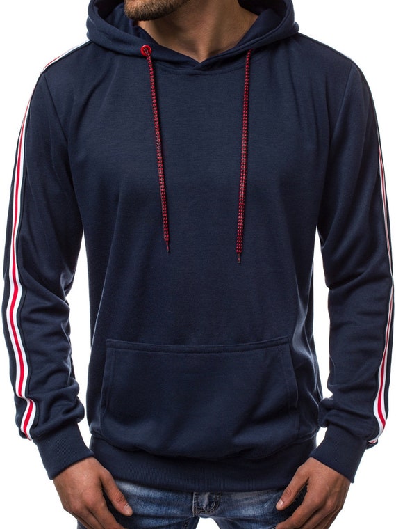 Mens Fashion Athletic Hoodies Sport Sweatshirt Solid Color - Etsy