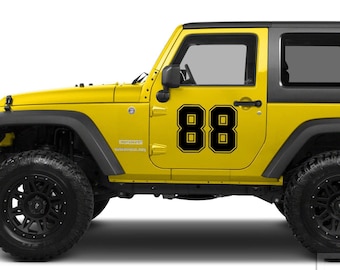 Custom Racing Numbers Decal: Car, Bike, Boat Vinyl Stickers