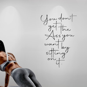 Motivational Gym Wall Decal – Fitness Quote Vinyl Art