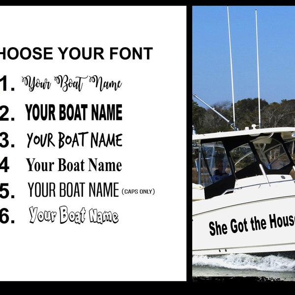 Boat Name Personalized vinyl Decal - Outdoor Vinyl Lettering Custom Boat, Fiberglass Paddle Board, Canoe, Kayak Surf Wakeboard any word DIY