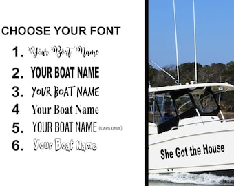 Boat Name Personalized vinyl Decal - Outdoor Vinyl Lettering Custom Boat, Fiberglass Paddle Board, Canoe, Kayak Surf Wakeboard any word DIY