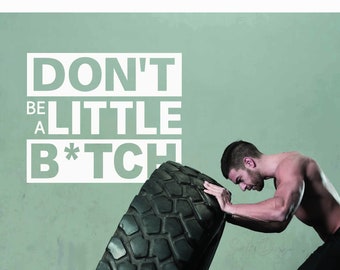 Motivational Gym Wall Decal: Fitness Training Room Decor