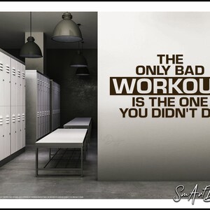 Home Gym Vinyl Decal, Motivational Gym Quotes Wall Decor for Your ...